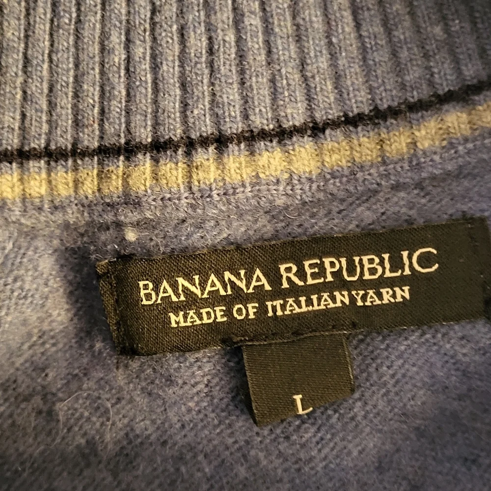 Banana Republic Blue Merino Wool Pullover Sweater Large